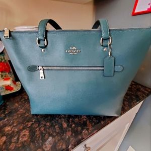 Dark Turquoise Coach Tote